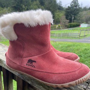 Sorel Women's Rose Out N About Suede Ankle Snow Bootie NL3073-677 Size US 8